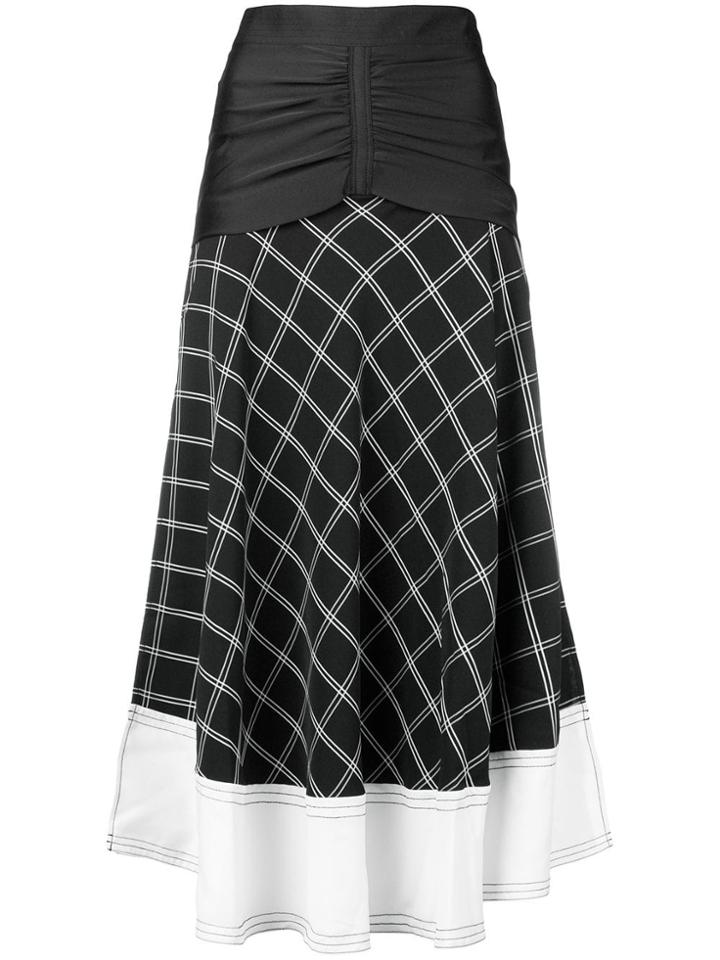 Self-portrait Ruched Waist Skirt - Black