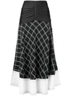 Self-portrait Ruched Waist Skirt - Black