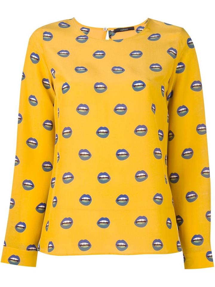 Odeeh Lips Print Blouse