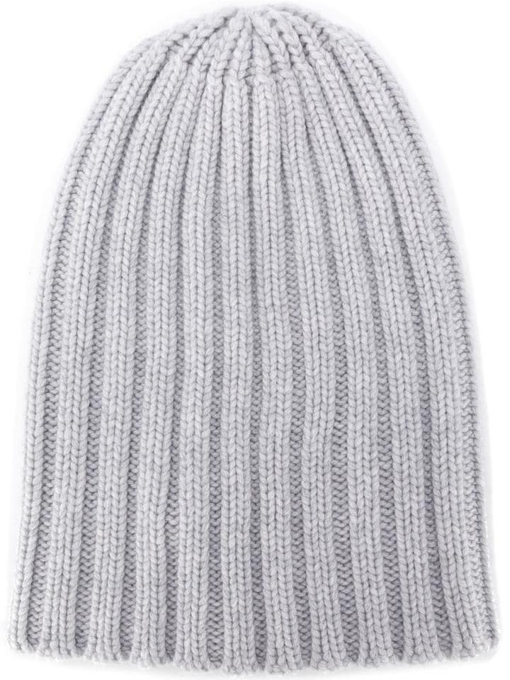 Laneus Ribbed Knit Beanie - Grey