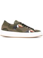 Philippe Model Bird Camouflage Sneakers - Green