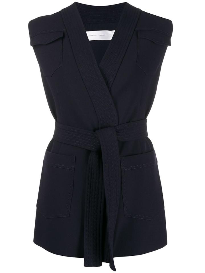Victoria Victoria Beckham Belted Waistcoat - Blue