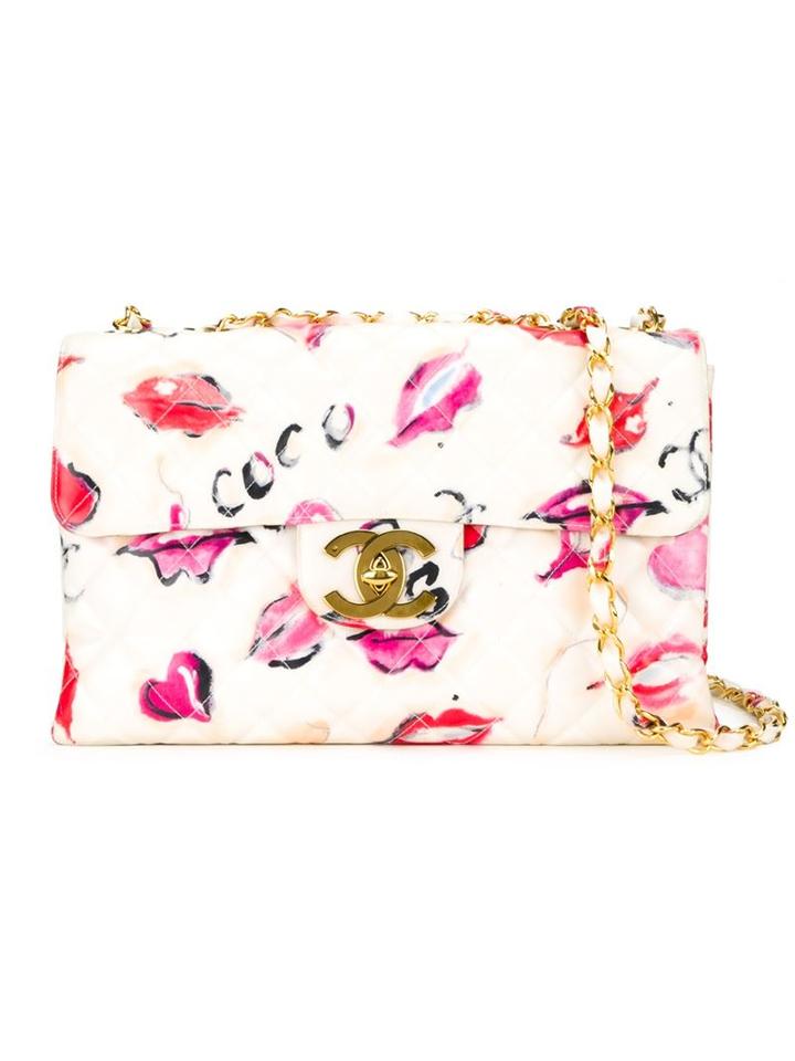 Chanel Vintage Jumbo Printed Crossbody Bag