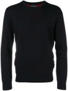 Emporio Armani Logo Perforated Sweater - Blue