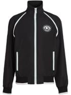 Burberry Crest Detail Funnel-neck Track Top - Black