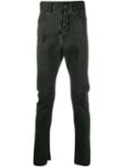 10sei0otto Distressed Dropped Crotch Jeans - Black