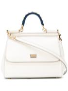 Dolce & Gabbana - Medium Sicily Handbag - Women - Leather/brass - One Size, White, Leather/brass
