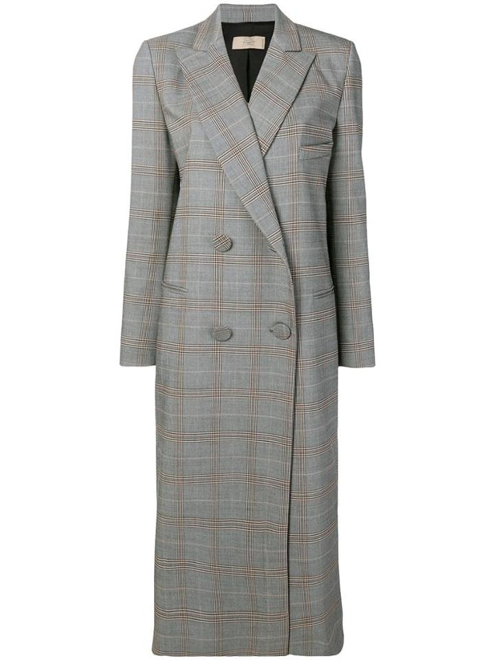 Maison Flaneur Glencheck Coat - Grey