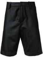 A New Cross - Tailored Shorts With Belt Loops - Men - Linen/flax - L, Black, Linen/flax