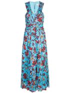 Derek Lam 10 Crosby Floral Print Long Dress - Blue