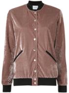 Olympiah - Velvet Bomber Jacket - Women - Polyester/spandex/elastane - 40, Pink, Polyester/spandex/elastane