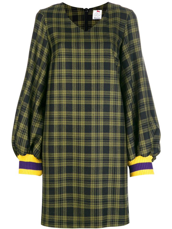 Ultràchic Tartan Knitted Shift Dress - Green