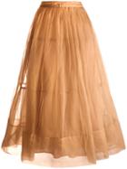 Mes Demoiselles - Isadora Skirt - Women - Silk/cotton/nylon - 40, Nude/neutrals, Silk/cotton/nylon