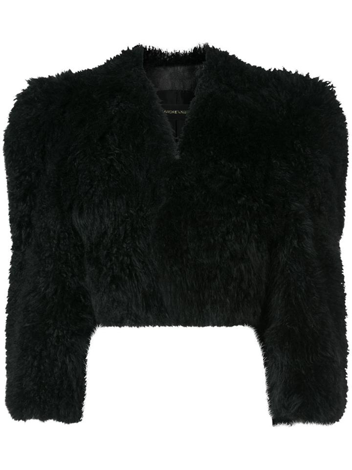 Alexandre Vauthier Cashmere Cropped Jacket - Black