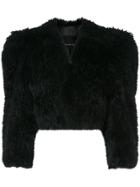 Alexandre Vauthier Cashmere Cropped Jacket - Black