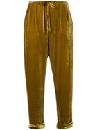 Mes Demoiselles Drawstring Cropped Trousers - Green