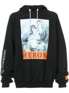 Heron Preston Logo Print Hoodie - Black