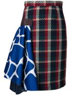 Kolor Checked Skirt - Multicolour
