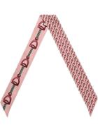 Gucci Neck Bow With Stirrups Print - Pink