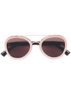 Valentino - Valentino Garavani Aviator Sunglasses - Women - Metallic Fibre - One Size, Pink/purple, Metallic Fibre