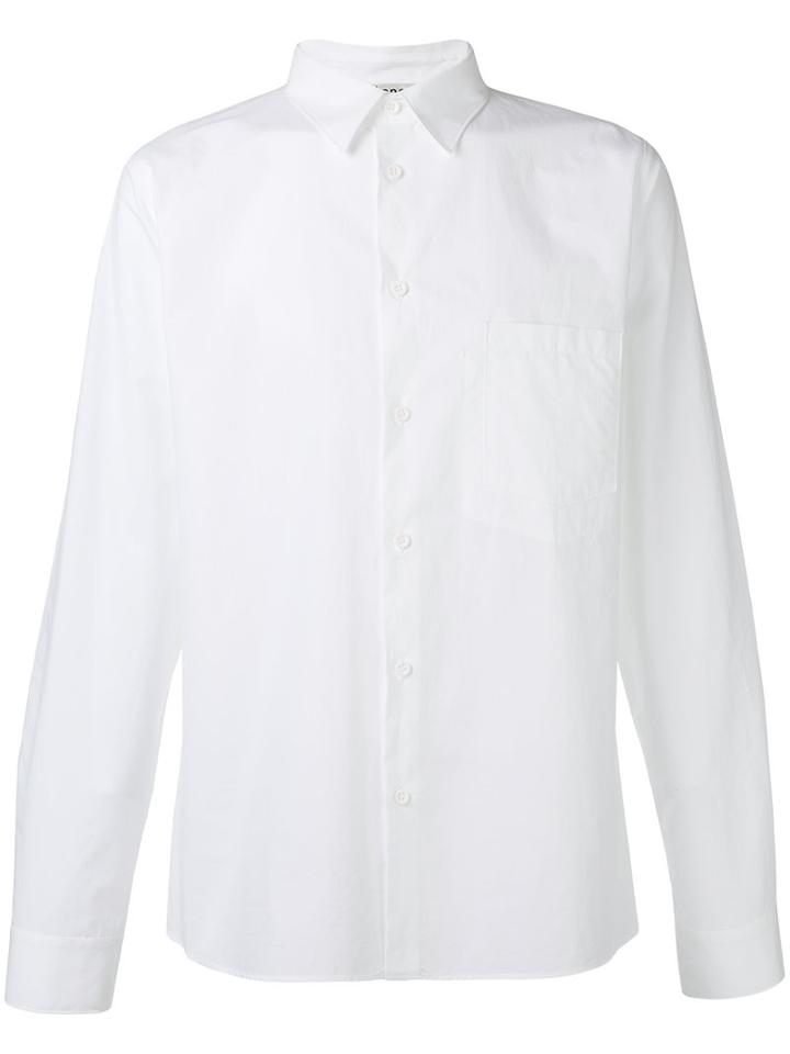 Acne Studios Chest Pocket Shirt, Men's, Size: 50, White, Cotton/nylon/spandex/elastane/viscose