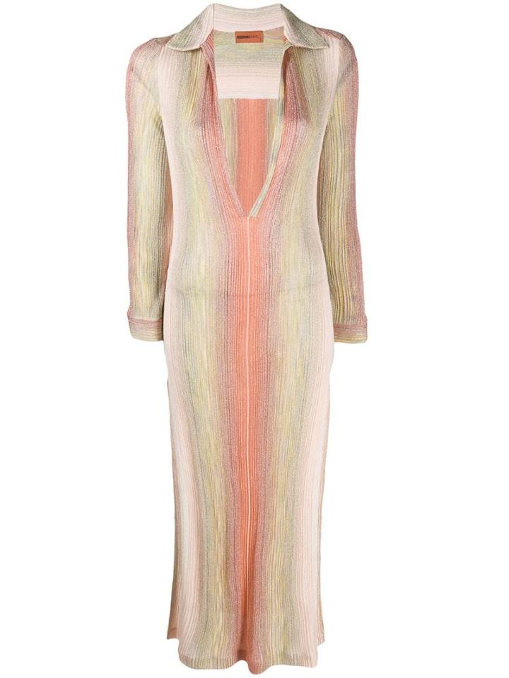 Missoni Mare Deep V-neck Dress - Pink