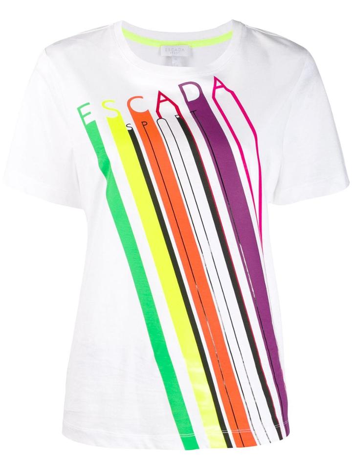 Escada Sport Striped Logo T-shirt - White