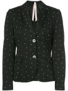 Marc Cain Micro Star Print Blazer - Black