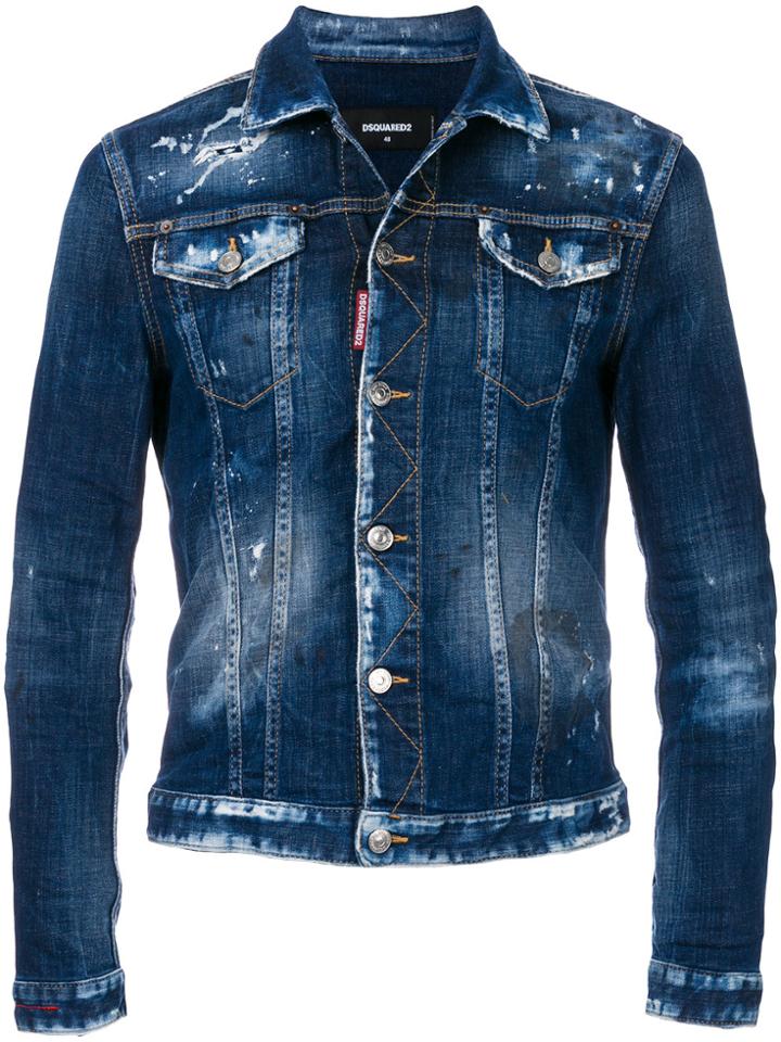 Dsquared2 Fitted Denim Jacket - Blue