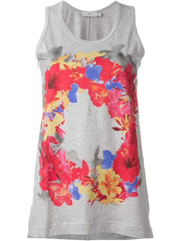 Adidas By Stella Mccartney 'essentials Blossom' Vest, Women's, Size: Xs, Grey, Cotton