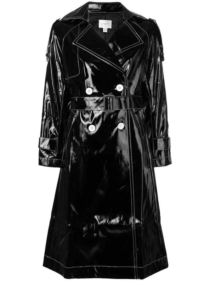 Jovonna Katia Pu Trench Coat - Black