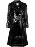 Jovonna Katia Pu Trench Coat - Black