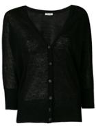 Peserico 3/4 Sleeves Cardigan - Black