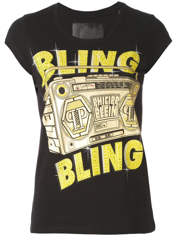 Philipp Plein - 'bling Bling' T-shirt - Women - Cotton - S, Black, Cotton