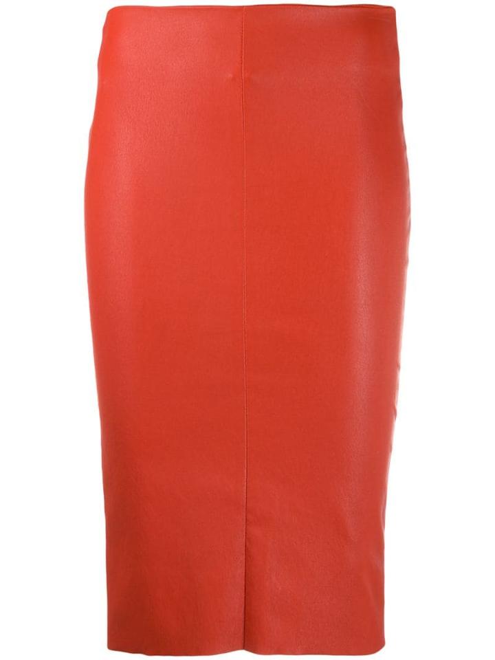 Drome High-rise Pencil Skirt - Orange
