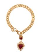 Dolce & Gabbana Heart Pendant Collar Necklace - Gold