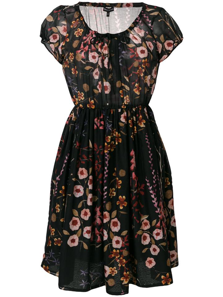 Emporio Armani Floral Print Sundress - Black