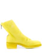 Guidi Block Heel Ankle Boots - Yellow
