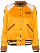 Coach Varsity Racer Bomber Jacket - Yellow & Orange
