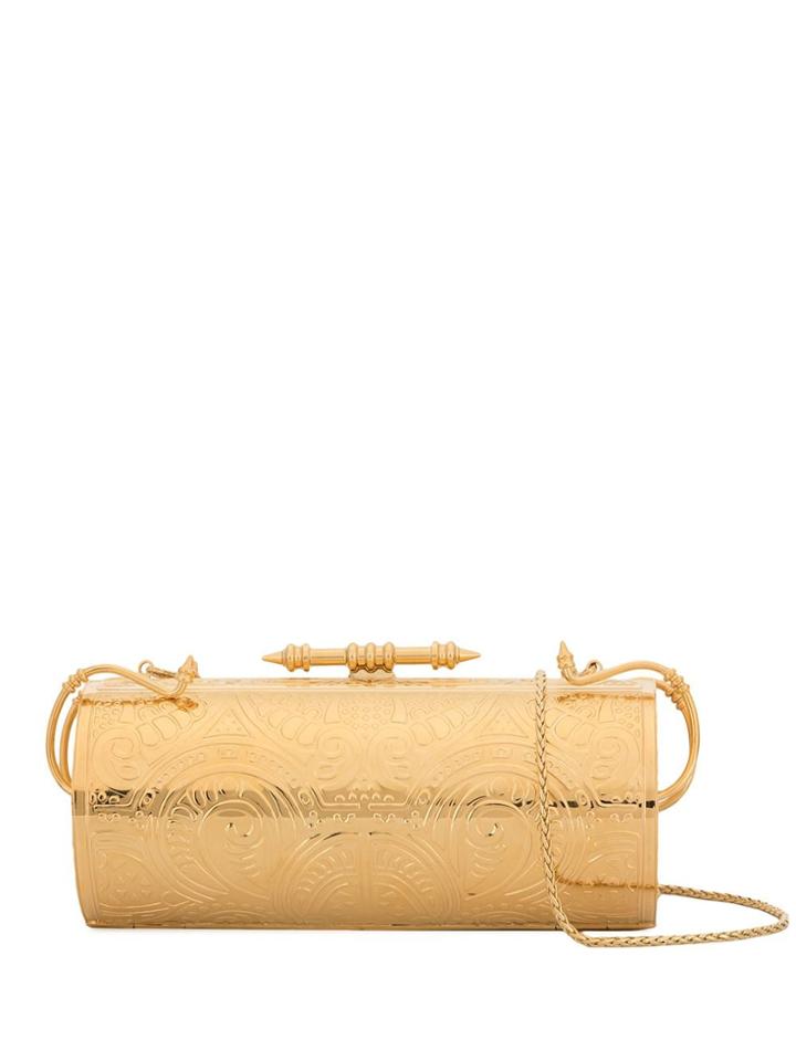 Okhtein Gold Felucca Brass Clutch