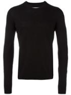 Maison Margiela Elbow Patch Jumper, Men's, Size: Xl, Black, Linen/flax/wool/calf Leather