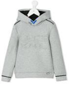Karl Lagerfeld Kids - Neoprene Hooded Sweatshirt - Kids - Cotton/polyester/spandex/elastane - 12 Yrs, Boy's, Grey