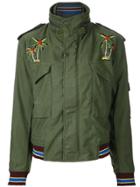As65 Embroidered Detail Jacket - Green