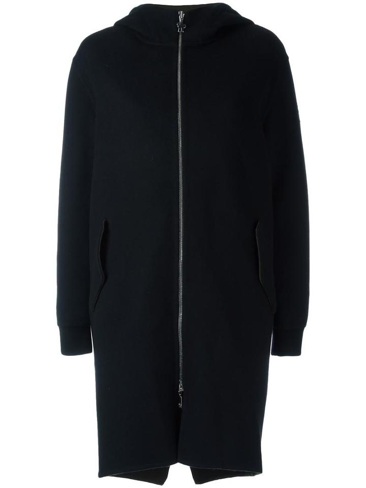 Moncler Gamme Rouge Reversible Hooded Padded Coat, Women's, Size: 0, Black, Virgin Wool/cashmere/polyamide/feather Down