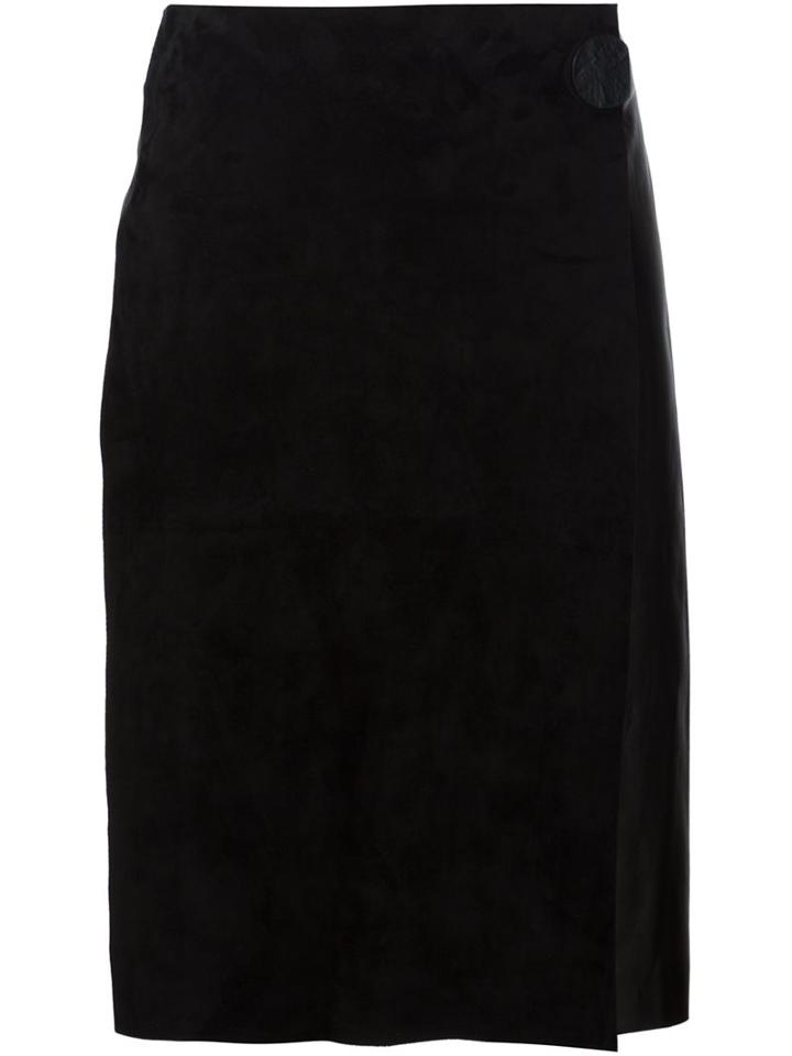 Calvin Klein Collection Contrast Texture Straight Skirt