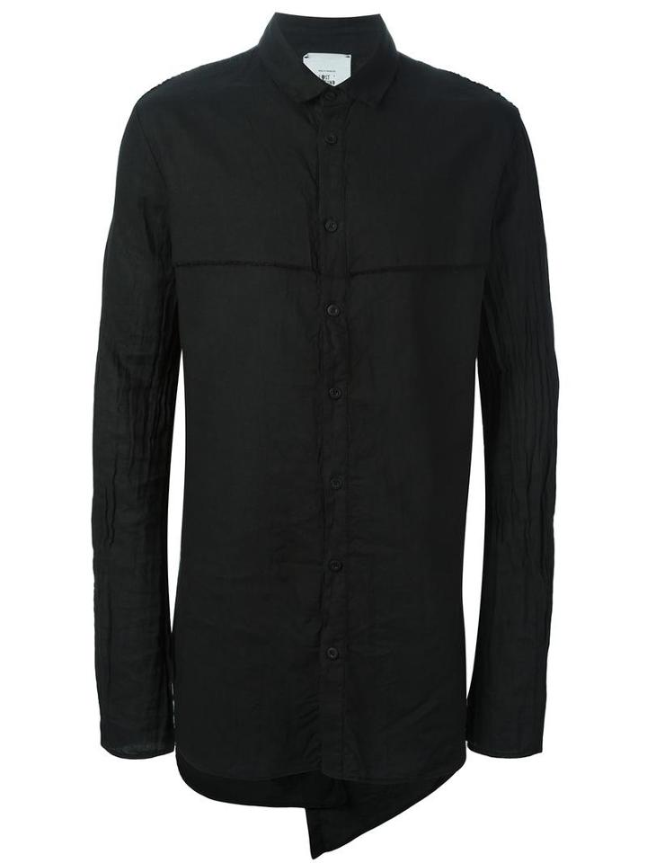 Lost & Found Rooms Layered Shirt, Men's, Size: Small, Black, Cotton/linen/flax