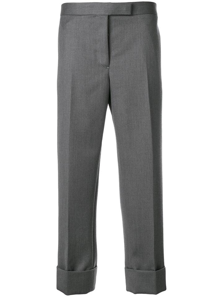 Thom Browne Classic Backstrap Trouser In Cavalry Twill - Grey