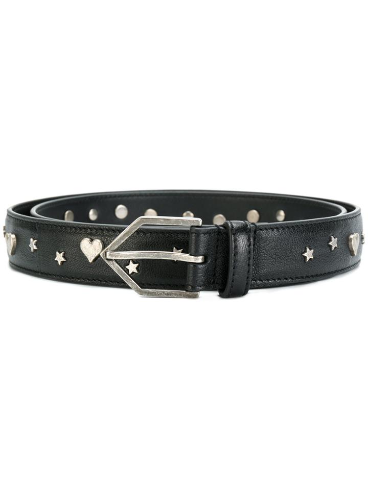 Saint Laurent Triangle Buckle Belt - Black
