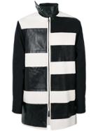 Rick Owens Stripe Panel Coat - Black