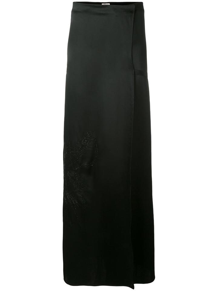 Attico - Wrap Skirt - Women - Acetate/viscose - 2, Black, Acetate/viscose